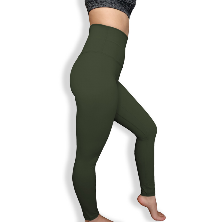 IRON LABEL 25" High Waisted Leggings (Forest Green)