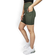 Seamless Shorts with Pockets (Olive)